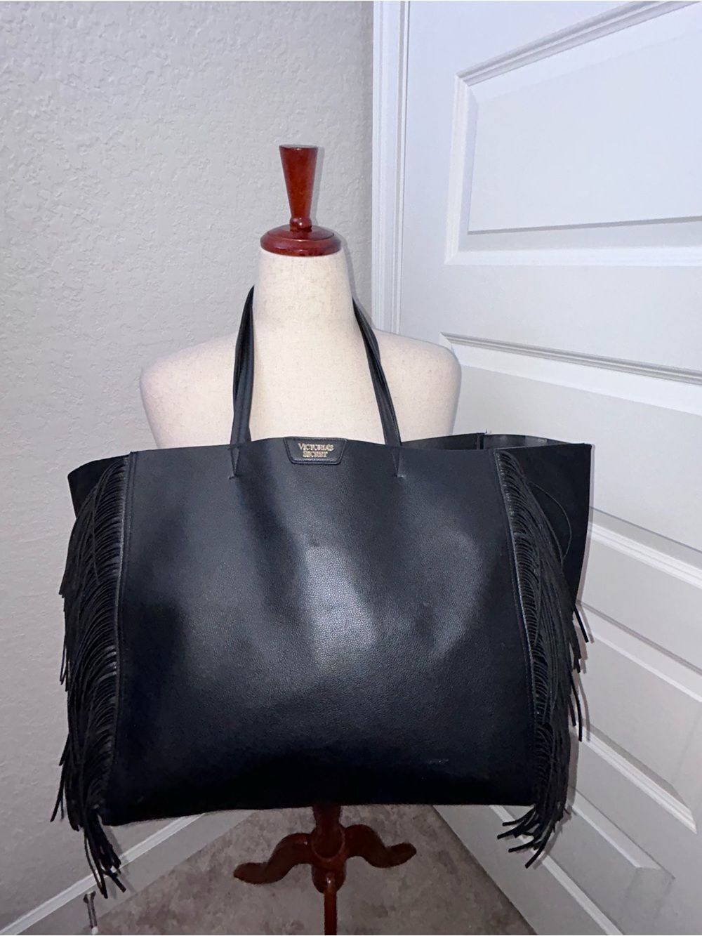 Victoria’s Secret Faux Leather Fringe Detail Tote Bag